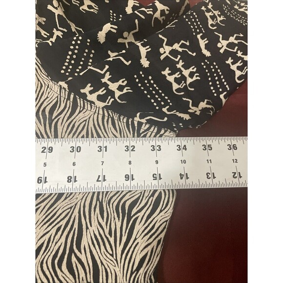 Avenue Top Womens Size 30 Black Button Up Long Sleeve Oversized Flowy Patterned - Picture 9 of 10